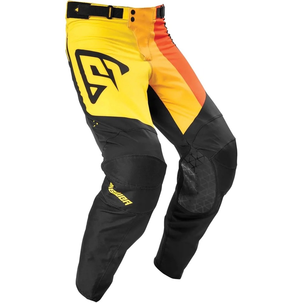 New Answer Racing A21 Elite Pace Off-Road Motocross Pants Black Yellow Sz 34